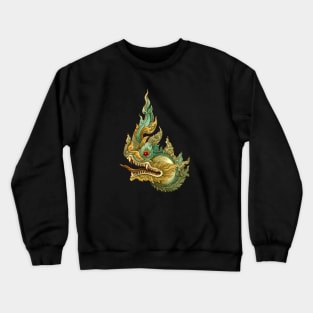 Thai art Naga head. Crewneck Sweatshirt